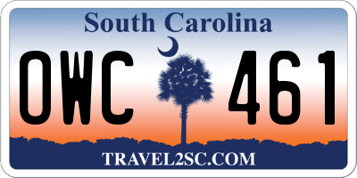 SC license plate OWC461
