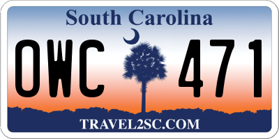 SC license plate OWC471