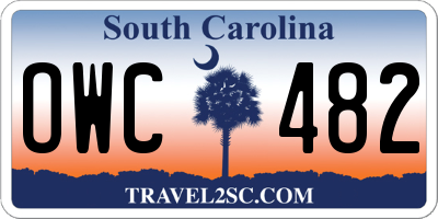 SC license plate OWC482