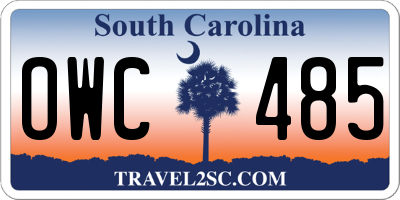SC license plate OWC485