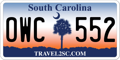 SC license plate OWC552