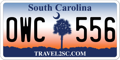 SC license plate OWC556