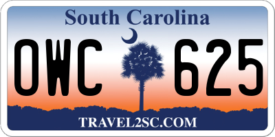 SC license plate OWC625