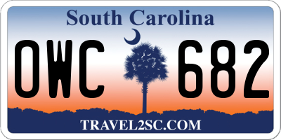 SC license plate OWC682