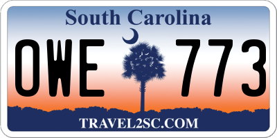 SC license plate OWE773