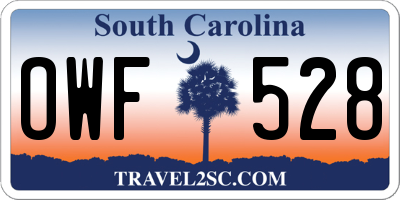 SC license plate OWF528
