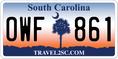 SC license plate OWF861