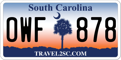 SC license plate OWF878