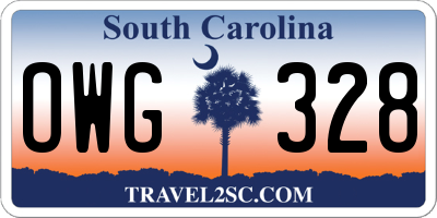 SC license plate OWG328