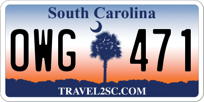 SC license plate OWG471