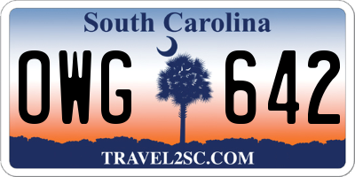 SC license plate OWG642