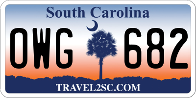 SC license plate OWG682