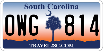 SC license plate OWG814