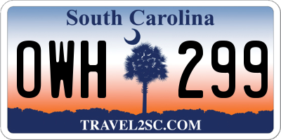 SC license plate OWH299