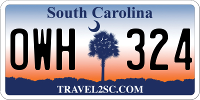 SC license plate OWH324