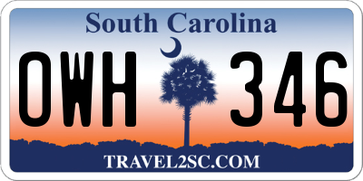 SC license plate OWH346