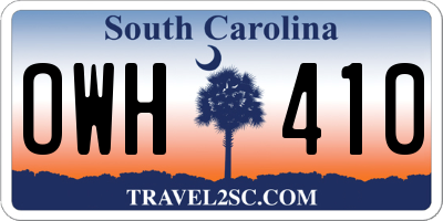 SC license plate OWH410