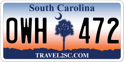 SC license plate OWH472