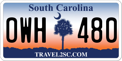 SC license plate OWH480