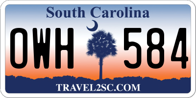 SC license plate OWH584