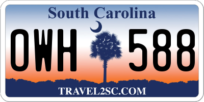 SC license plate OWH588