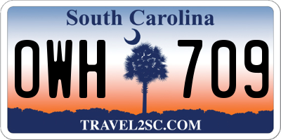 SC license plate OWH709