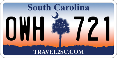 SC license plate OWH721