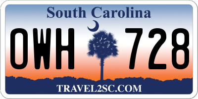 SC license plate OWH728
