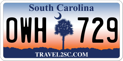 SC license plate OWH729