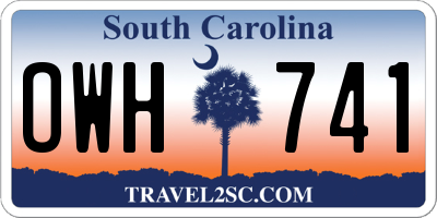 SC license plate OWH741