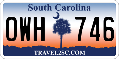 SC license plate OWH746