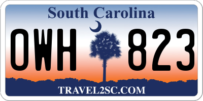 SC license plate OWH823