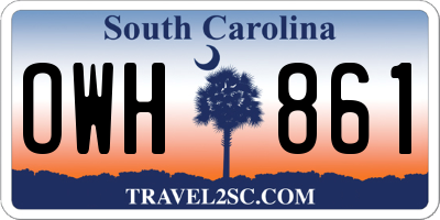 SC license plate OWH861