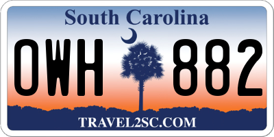 SC license plate OWH882