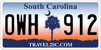 SC license plate OWH912