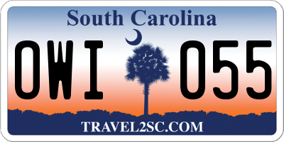 SC license plate OWI055