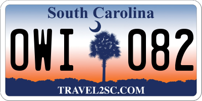 SC license plate OWI082