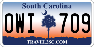 SC license plate OWI709