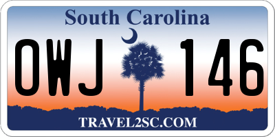 SC license plate OWJ146