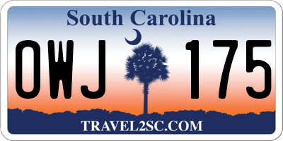 SC license plate OWJ175