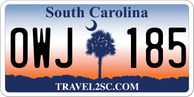 SC license plate OWJ185
