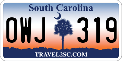 SC license plate OWJ319