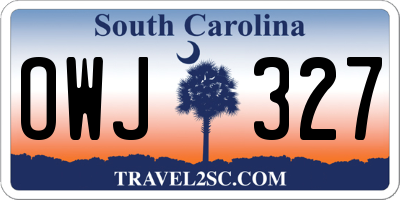 SC license plate OWJ327