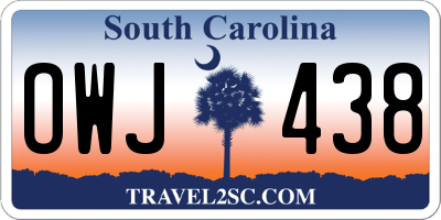 SC license plate OWJ438