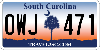 SC license plate OWJ471