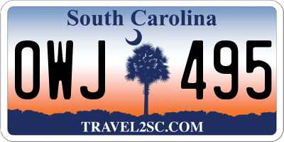 SC license plate OWJ495