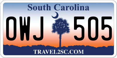 SC license plate OWJ505