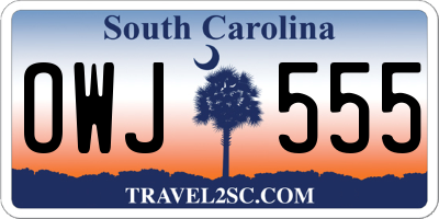 SC license plate OWJ555