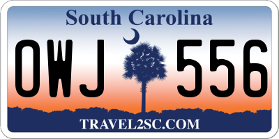 SC license plate OWJ556