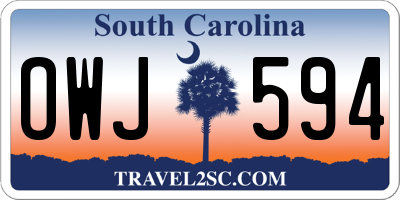 SC license plate OWJ594